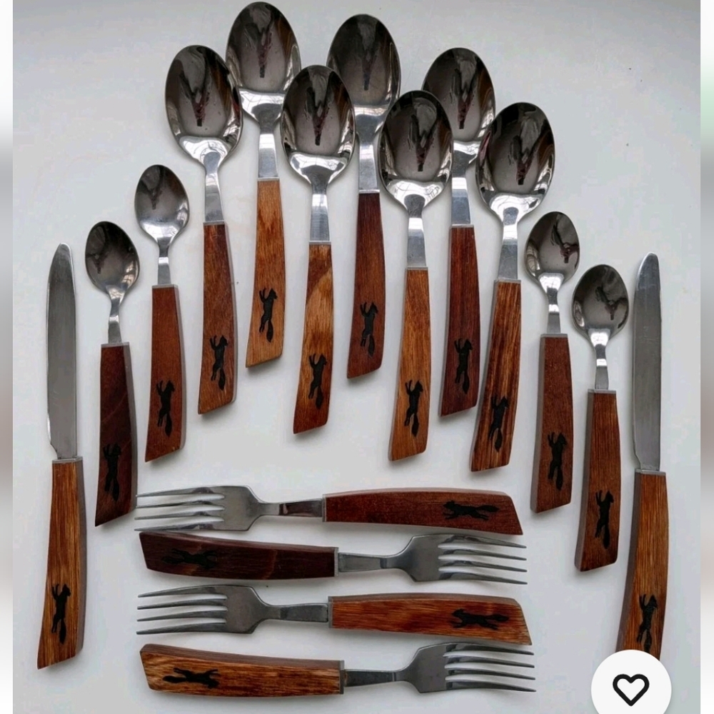 Rare Designer Paul Costelloe Briarwood Cuttlery Silverware Incomplete Set MCM